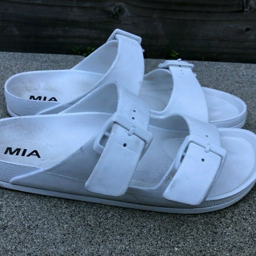 MIA Sandals Slides Shoes Women's US 9 White Synthetic Plastic Rubber Jasmin‌‌